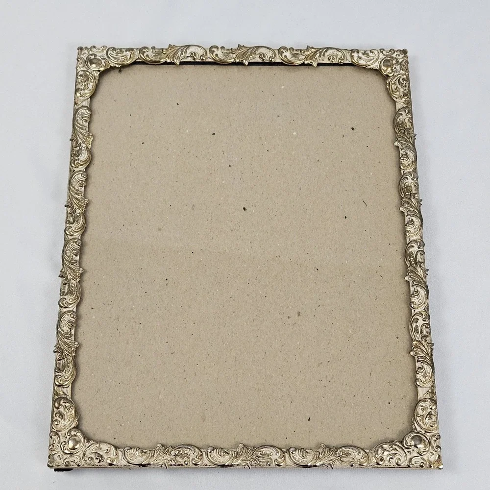 Vintage Brass Filigree Picture Frame 8